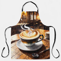 Frothy cappuccino swirling Coffee. Pattern