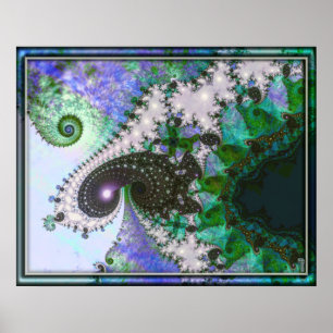 Frothy Spirals Spiralling Variation 4 Art Poster