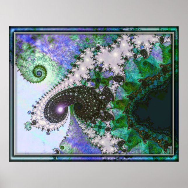 Frothy Spirals Spiralling Variation 4  Art Poster (Front)