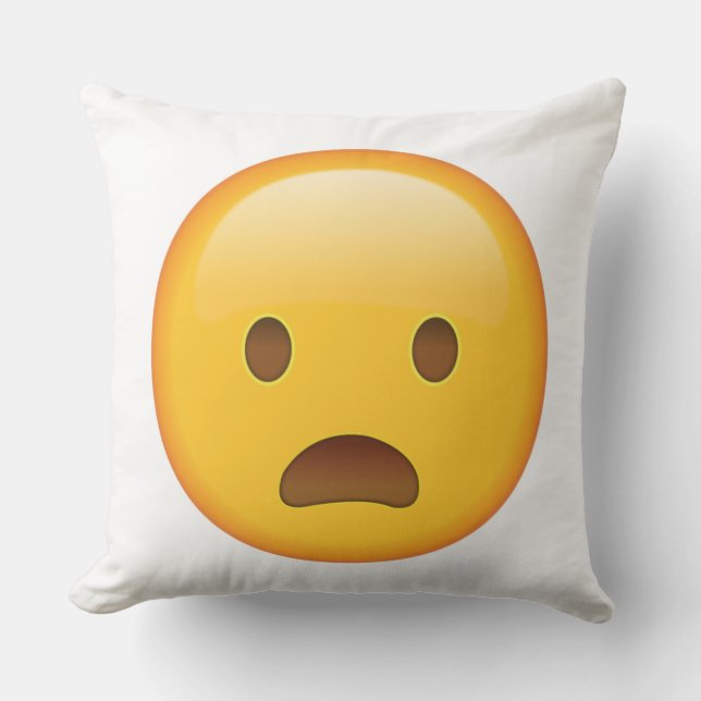 Frowning Face with Open Mouth - Emoji Cushion (Front)
