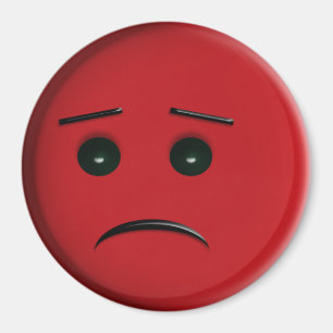 Frowny Face red Magnet