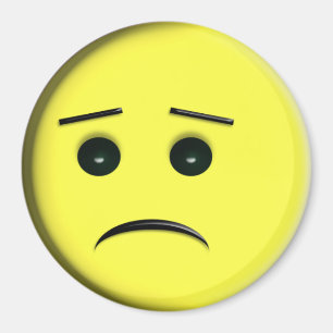 Frowny Face Yellow Magnet