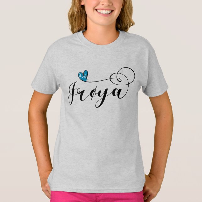Frøya Flag Heart, Trøndelag, Norway T-Shirt (Front)