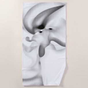 Frozen: Abstract Grey, White & Black Beach Towel