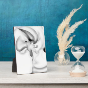 Frozen: Abstract Grey, White & Black Plaque