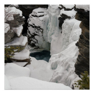 Frozen Athabasca Falls Poster
