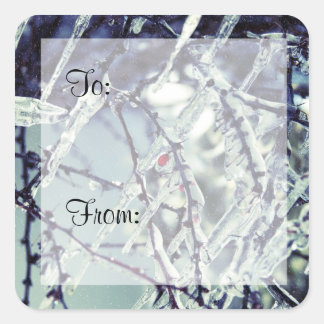 Frozen Berry Gift Tag Sticker