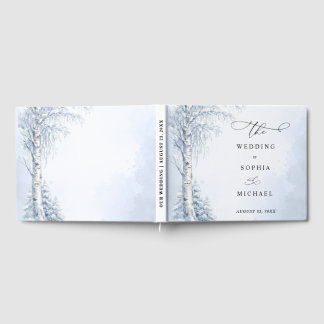 Frozen Birch Tree Wedding Guest Book