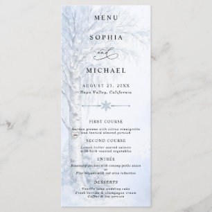 Frozen Birch Tree Wedding Menu