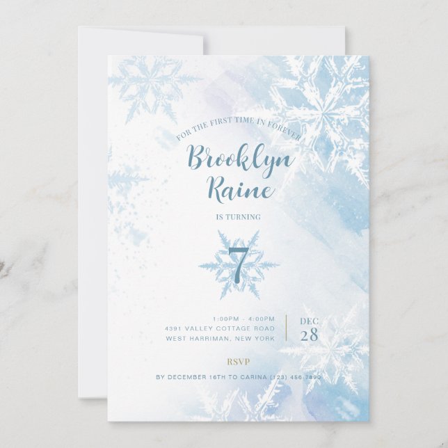 Frozen Birthday Party Invitation (Front)