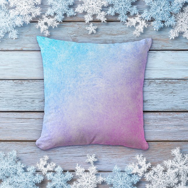 Frozen Blue to Purple Gradient Pillow (Creator Uploaded)