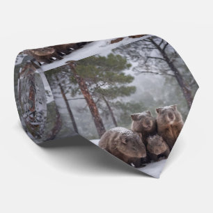 Frozen Burrow: Australian Wombat Family, Tie