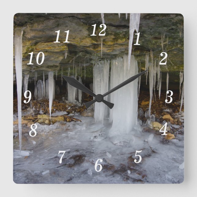 Frozen Cave Wall Clock (Front)