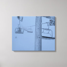 Frozen chair lift canvas print