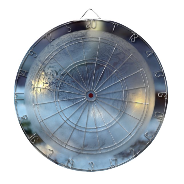 Frozen Crystal Dream ❄️ | Blue Ice Sphere Dartboard (Front)