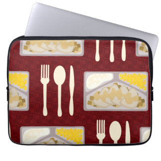 Frozen Dinners Fun Kitschy Epic Meal Pattern Laptop Sleeve