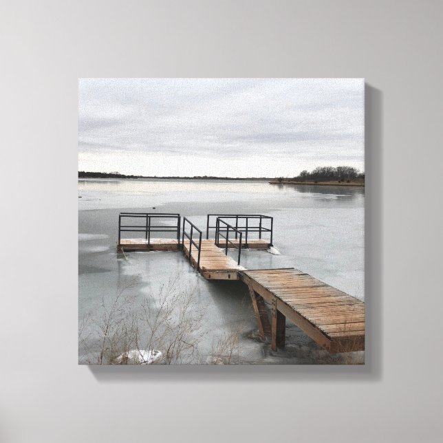 Frozen Dock  Canvas Print (Front)