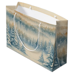 Frozen Dreams Snowy Landscape Large Gift Bag