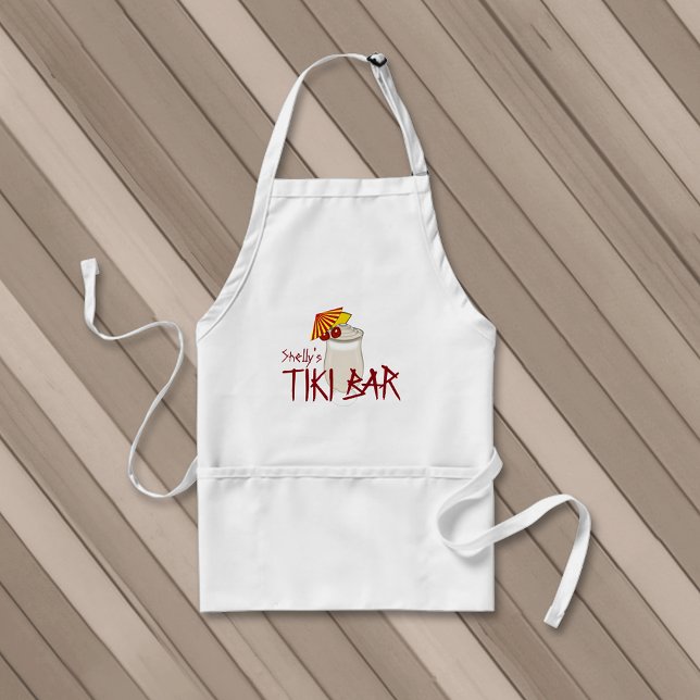 Frozen Drink Name Tiki Bar Standard Apron (Creator Uploaded)