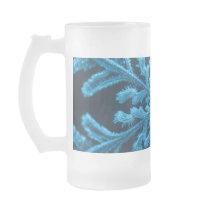 Frozen Elegance: Intricate Blue Snowflake Design