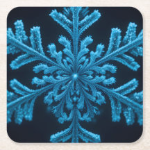Frozen Elegance: Intricate Blue Snowflake Design