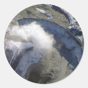 Frozen Falls Classic Round Sticker