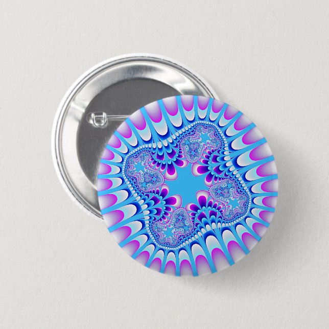 Frozen Flower 6 Cm Round Badge (Front & Back)