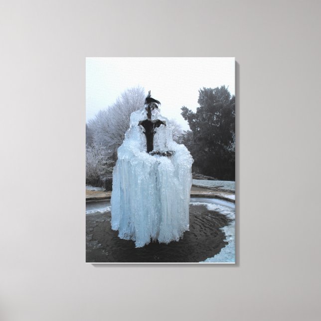 Frozen fountain canvas print (Front)