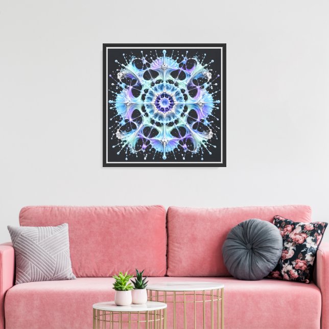 Frozen Frequency Canvas Print (Insitu(LivingRoom))