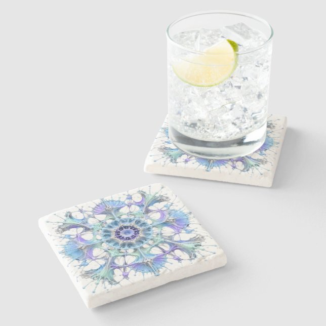 Frozen Frequency Stone Coaster (Side)