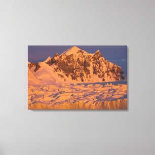 frozen glacial mountain landscape along the canvas print