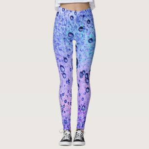 Frozen ice background with pink and blue colours leggings