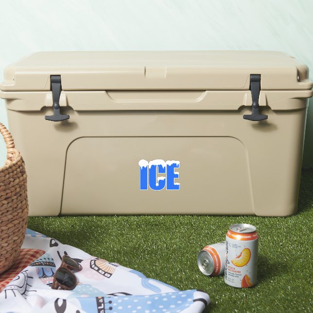 Frozen Ice Cold Store Party Decal Sticker  (Cooler)