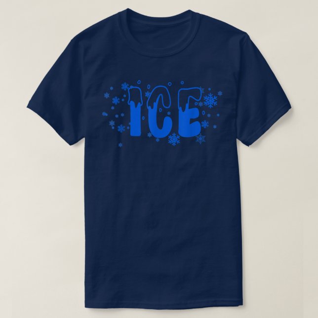Frozen Ice Funny Halloween Custom T-Shirt (Design Front)