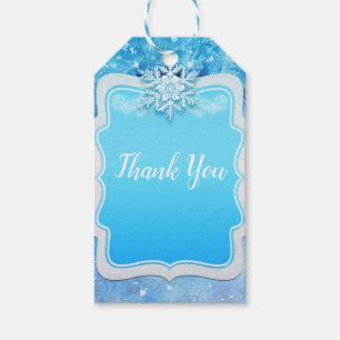 Frozen Ice Winter Wonderland Snowflake Party Favou Gift Tags