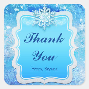 Frozen Ice Winter Wonderland Snowflake Stickers