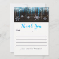Frozen Icicles Winter Wonderland Thank You Card