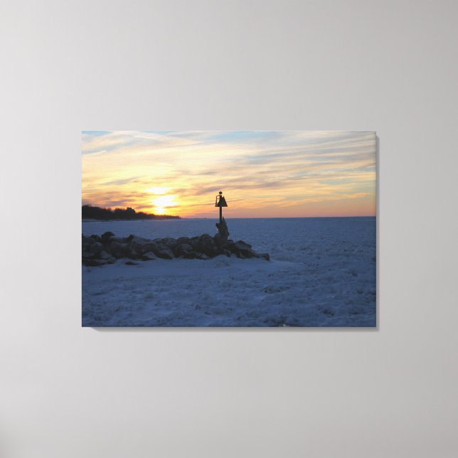 Frozen in Time Sunset Canvas Print (Front)