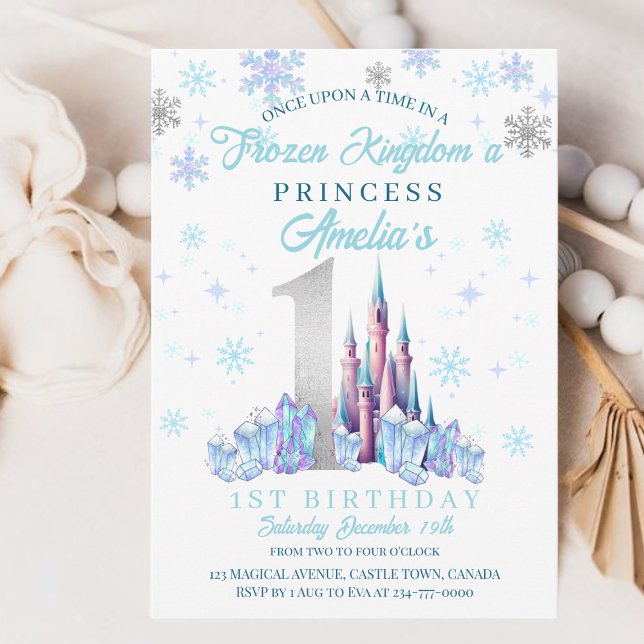 Frozen Kingdom Castle Princess Birthday Party Invitation (Creator Uploaded)