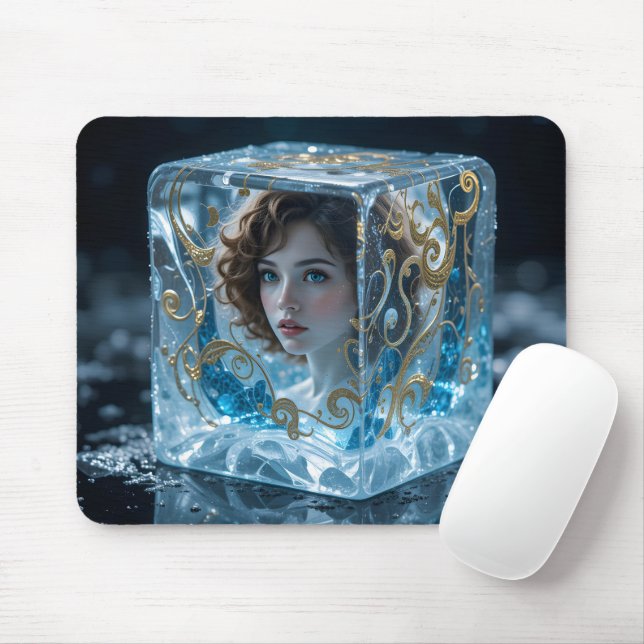 Frozen Klimt Portrait Mouse Pad (With Mouse)