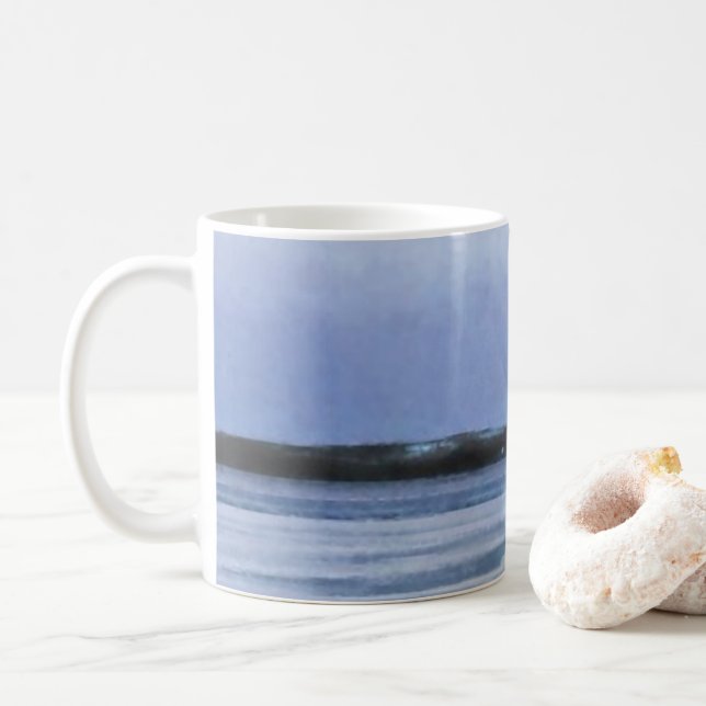 Frozen Lake Abstract Coffee Mug (With Donut)