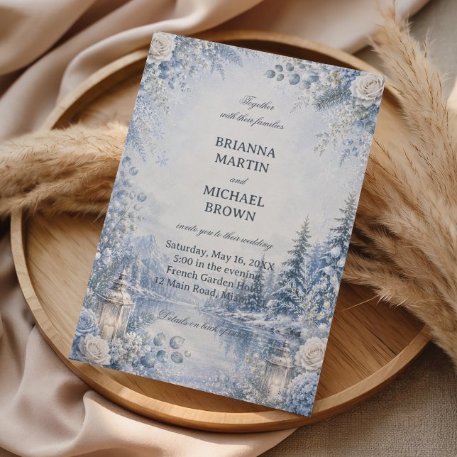 Frozen Lake Framed With Blossoms Invitation (Creator Uploaded)
