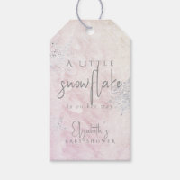 Frozen Little Snowflake Pink Girl Baby Shower