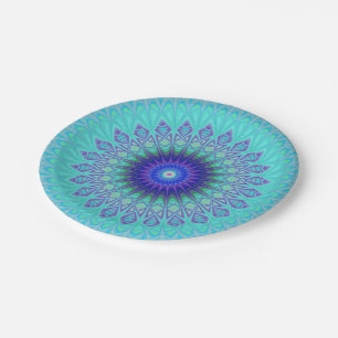 Frozen mandala paper plate