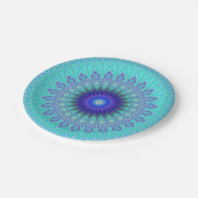 Frozen mandala paper plate (Angled)