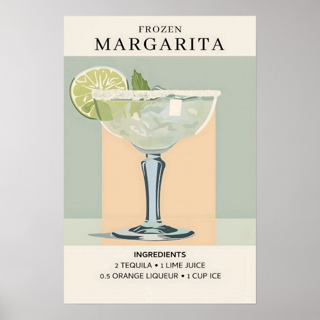 Frozen Margarita cocktail  Poster (Front)