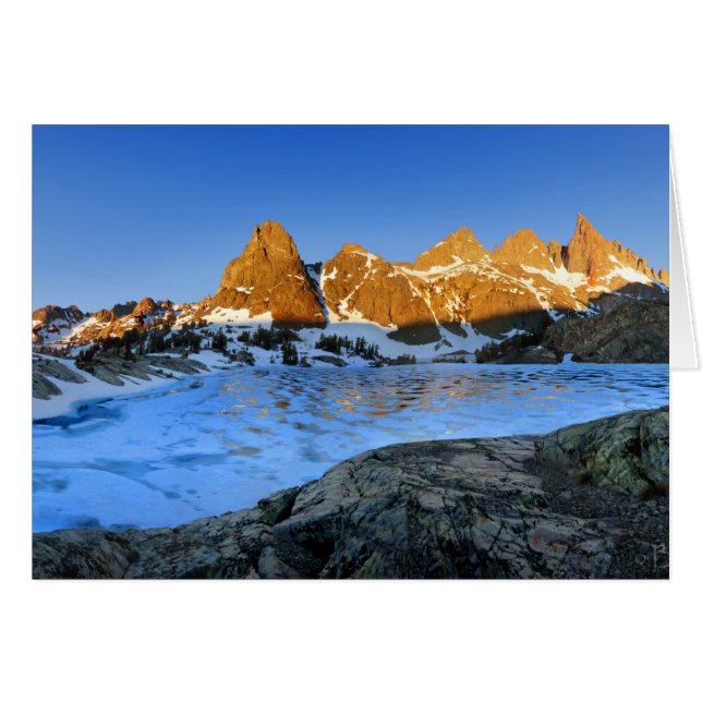 Frozen Minaret Lake Sunrise - Sierra Nevada (Front Horizontal)