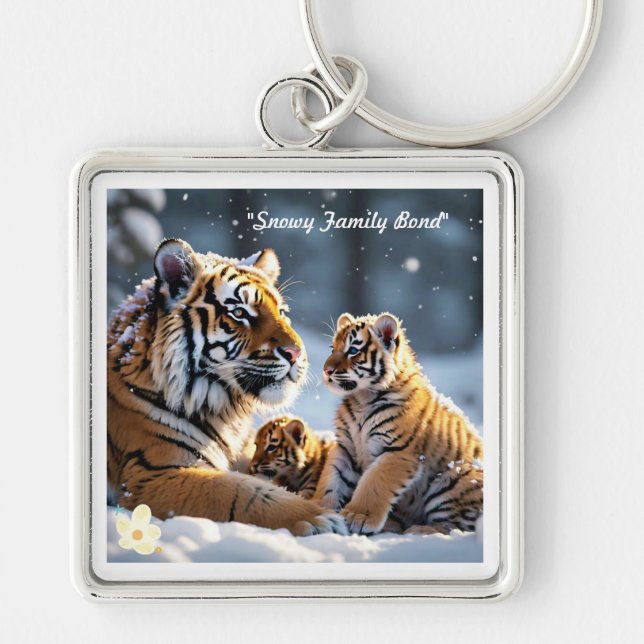 "Frozen Moments of Tiger Joy" Key Ring (Front)