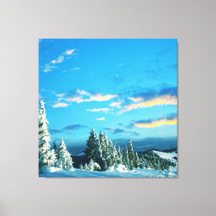 frozen mountain canvas print