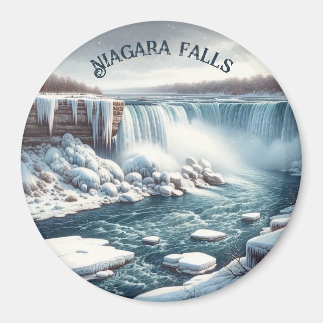 Frozen Niagara Falls Magnet (Front)